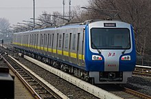 Line 13 train leaving Huoying (March 2018)