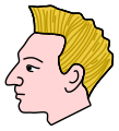 Head with spiked hair.svg