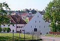 Blick vom Klosterhof in Richtung des heutigen Gemeindezentrum Baindts