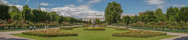 Rose garden in the Volksgarten, Vienna