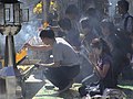 burning incense