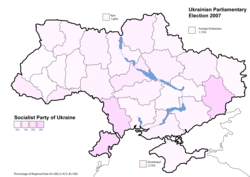 Socialist Party of Ukraine results (2.86%)