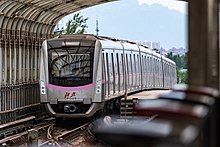 Changping line train entering Xi'erqi (June 2020)