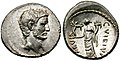 Marcus Antonius in portrait Denarius, 42 BC