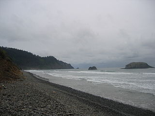 Cove Beach shoreline in Oregon State