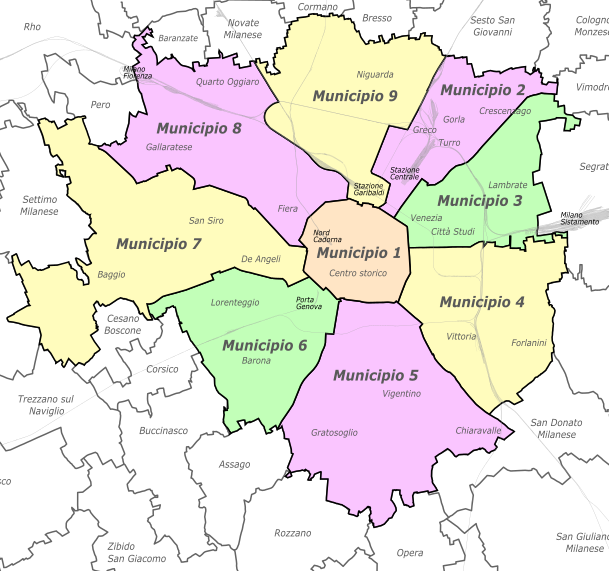 File:Milano subdivisions districts.svg