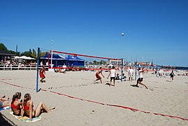 Beach volleyball players at Gdynia/Poland