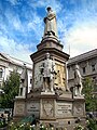 Pietro Magni, Monument to Leonardo, 1872. Piazza della Scala, Milan