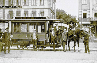 Schweinfurter Straßenbahn in der Hauptbahnhofstraße