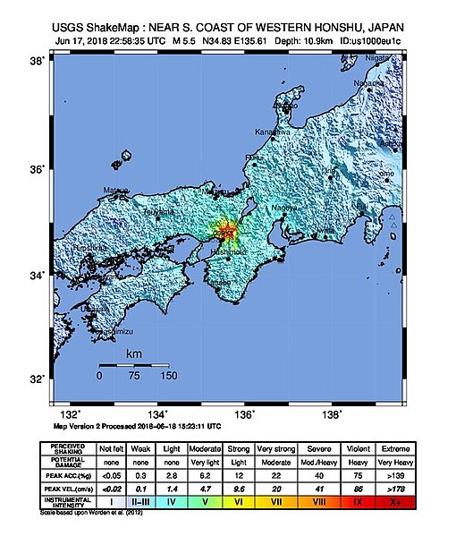 File:2018 Osaka earthquake intensity map.jpg