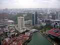 Aerial views of the Singapore River