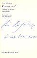 Autograph von Peter Rühmkorf