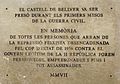 Plaque in Castell de Bellver, Mallorca, Spain