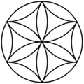 Rosette from the "Flower of life" pattern