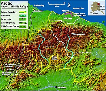 Arctic National Wildlife Refuge map