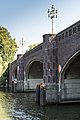 Deutsch: Krugkoppelbrücke in Hamburg, Blick vom Alsterkanal. This is a photograph of an architectural monument. It is on the list of cultural monuments of Hamburg, no. 19579.