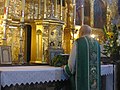 English: Latin Rite altar in old church in Szydlowiec Polski: Msza trydencka w kościele farnym w Szydłowcu