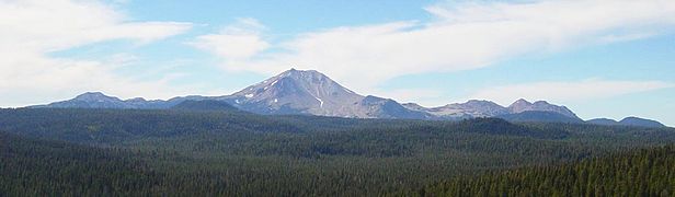 Brokeoff Mountain and Lassen Peak, California