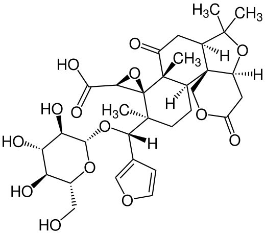 File:Limonin-Glucosid Strukturformel V2.svg