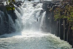 Laos, Pha Suam Waterfall le Plateau des Boloven.- Laos