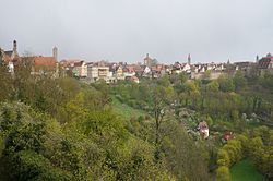 Panorama de Rothenburg ob der Tauber. Allemagne