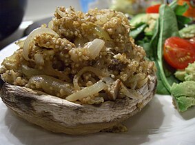 Stuffed mushrooms with spiced quinoa