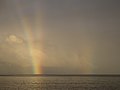 Twinned rainbow and secondary rainbow near Sassnitz, Baltic Sea