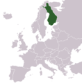 Location of Finland in Europe