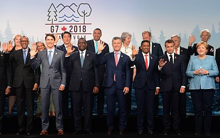 G7 leaders with some of the guests