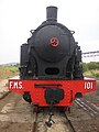 The steam locomotive 101 of Ferrovie Meridionali Sarde, used also for transport the Serbariu coal to the Sant'Antioco harbour