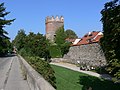 Ravensburg, Hirschgraben mit Wehrturm (südliche Stadtmauer)