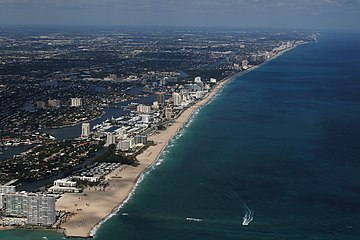 Fort Lauderdale beach aerial