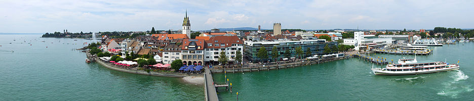 Panorama of Friedrichshafen, taken from the Moleturm.