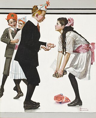 Norman Rockwell, Children Dancing at a Party