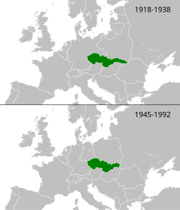 Mapa Czechosłowacja