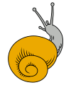 Snail facing forward or up.svg