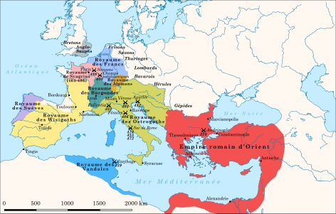 La chute de l'empire romain d'Occident (500)