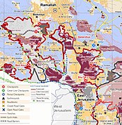 Location maps of the West Bank produced by OCHAoPt