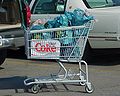 Full shopping cart of groceries