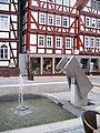 Die neugestaltete Pferdeschwemme mit Wasserspiel