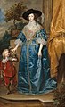 Henrietta Maria with dwarf Sir Jeffrey Hudson, by Anthonis van Dyck, 1633