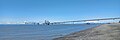 this beach is known for two things: agates, and giant industrial piers