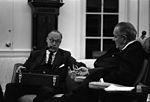 Thumbnail for File:Lyndon Johnson and Robert Komer.jpg