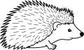 Hedgehog with rear legs hidden.svg