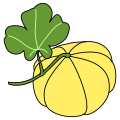 Melon slipped and leaved.svg