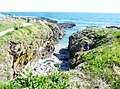 Faille dans la falaise entre l'anse de Kerliguet et celle de Kerabas Corniguel 2.