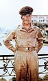 MacArthur smoking his corncob pipe, probably at Manila, Philippine Islands, 2 August 1945.