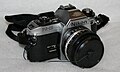 Nikon FG-20 SLR camera with a 50mm Nikkor lens