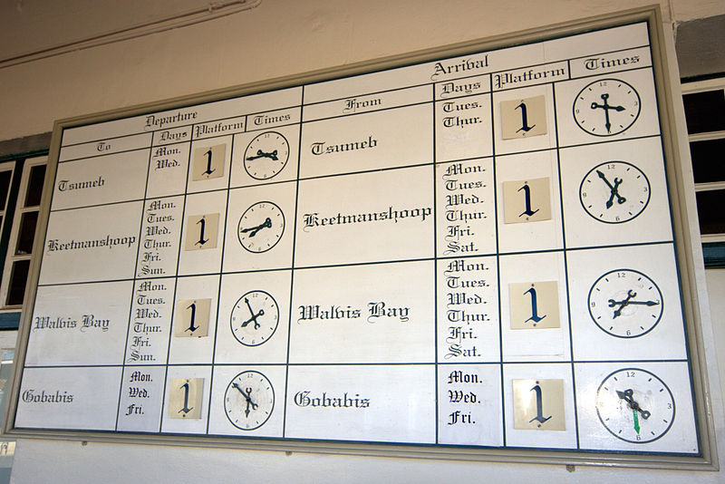 File:Namibia Train Timetable (13102609214).jpg