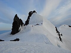 Volcanic plugs at the summit